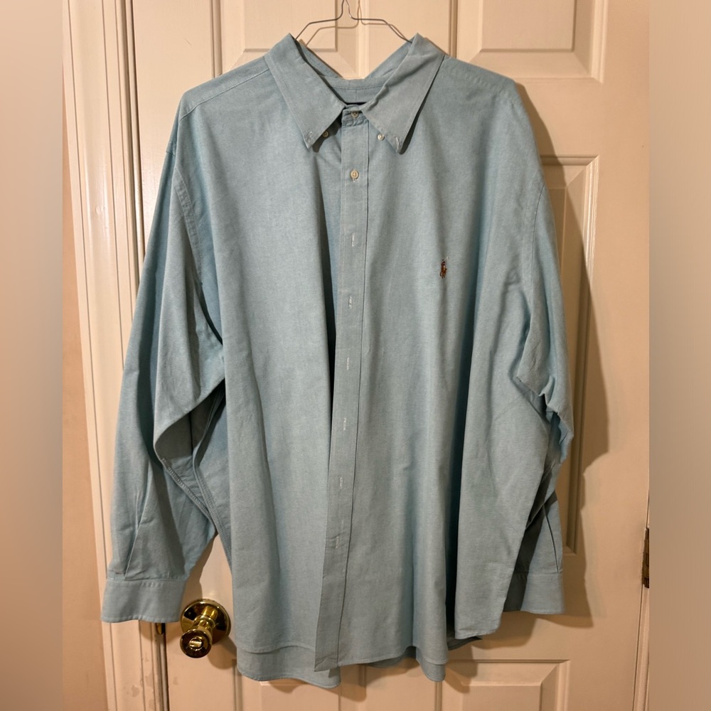Polo by Ralph Lauren, full color embroidery long sleeve dress shirt 4XL